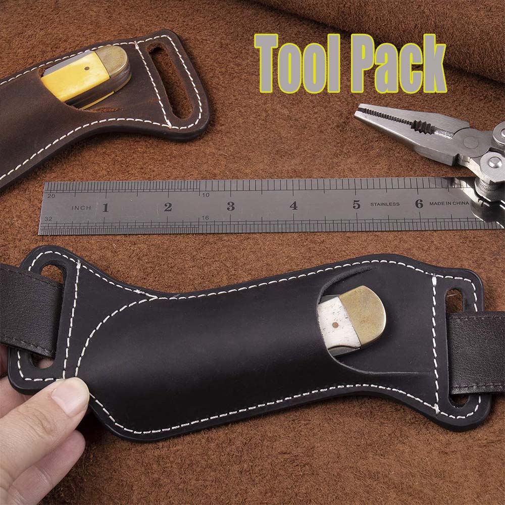 Leather Edc. Carry Pouch - Тактический чехол-кобура для складного ножа EDC,