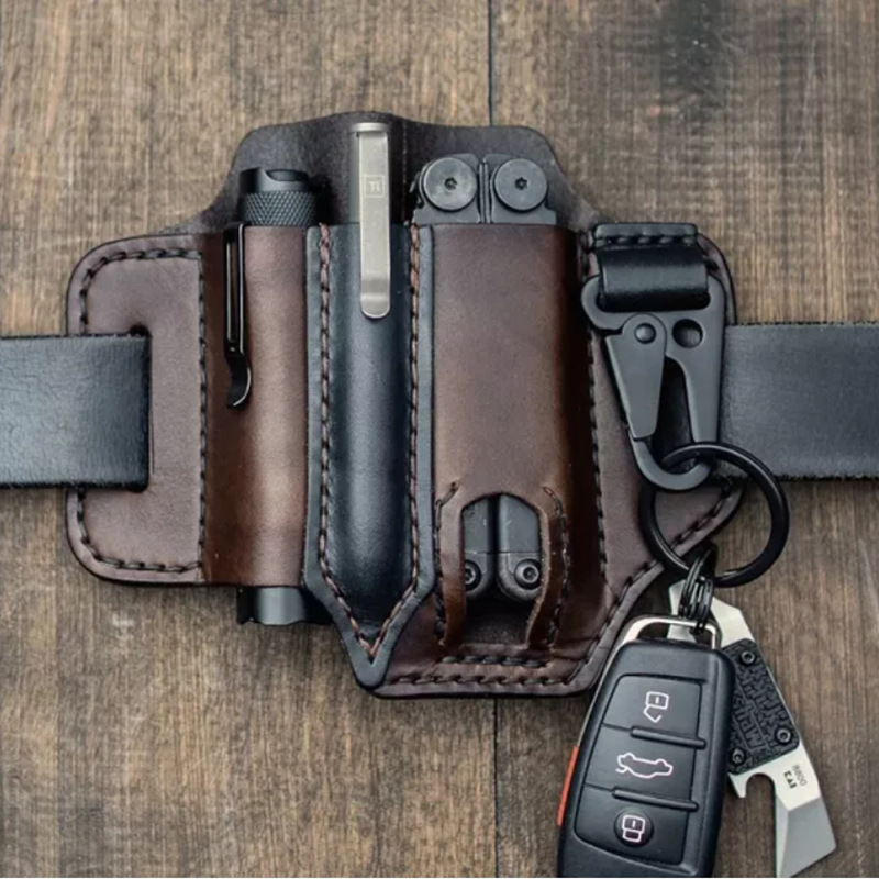 Тактическая кожаная сумка EDC  – обзор и цена Leather Edc. Carry Pouch