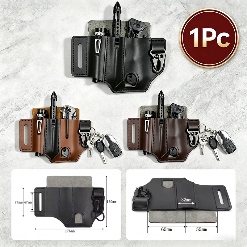 Поясная вешалка из воловьей ко – обзор и цена Leather Edc. Carry Pouch