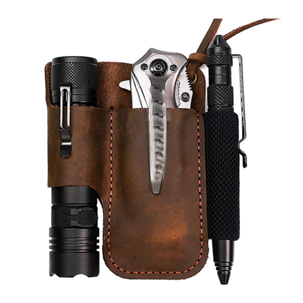 Прочный кожаный чехол для муль – обзор и цена Leather Edc. Carry Pouch
