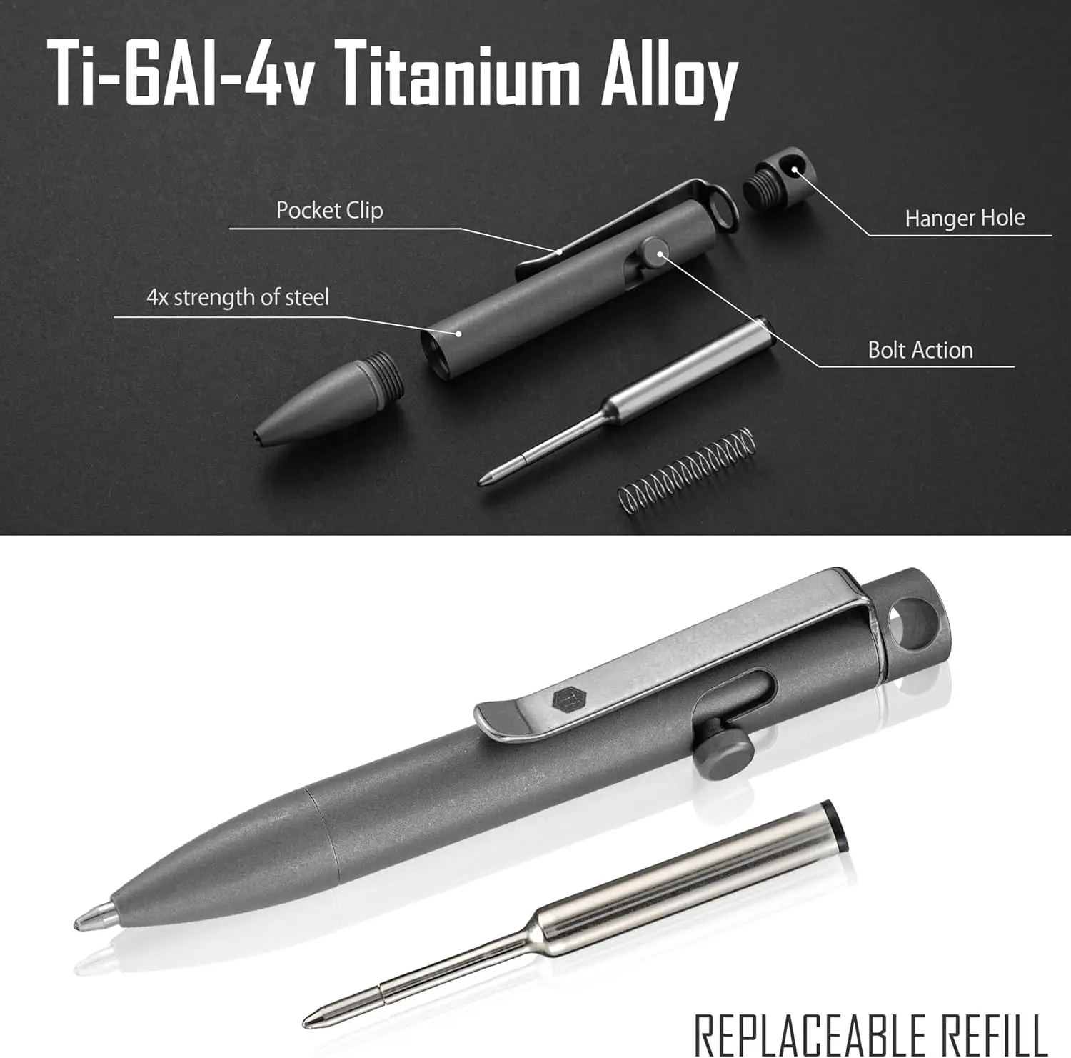 Ручка KeyUnity KP05SW с выдвиж – обзор и цена Edc Carry Pen