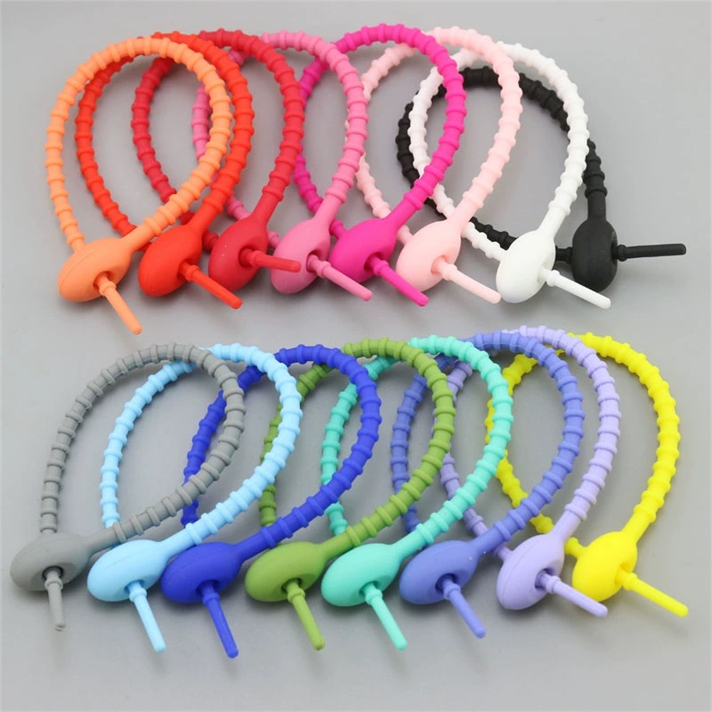 10 шт./лот, разноцветные силик – обзор и цена Gear Tie Reusable